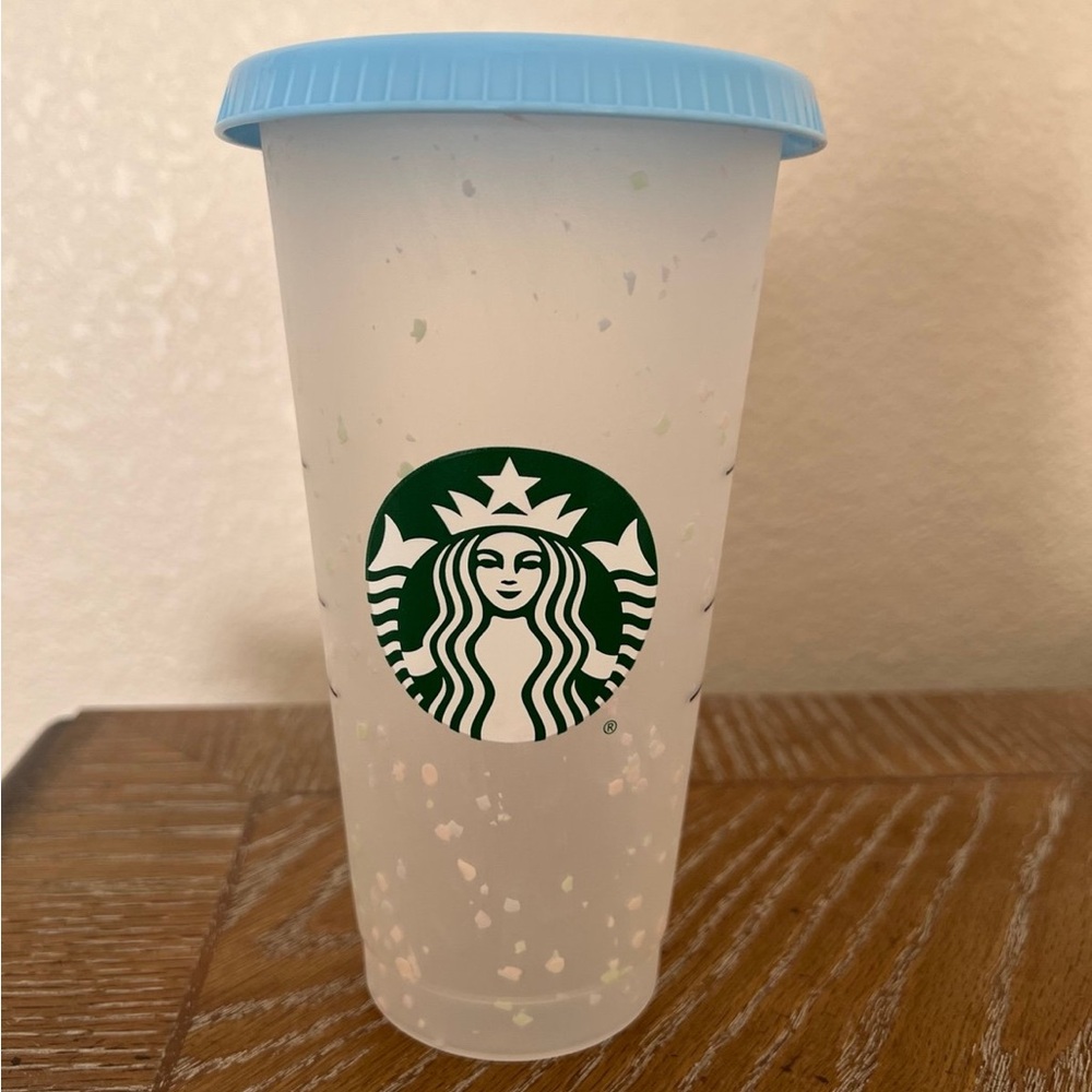 Starbucks color changing confetti cold cup